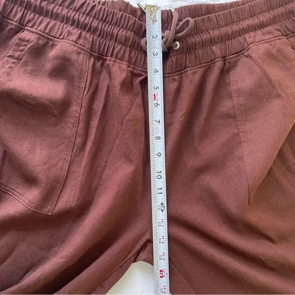 NWOT Never worn Willet Women’s 55% Linen 45% Cotton Brown pants Size 2XL - Picture 6 of 10